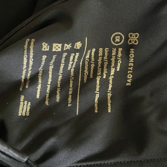 NWT Honeylove SuperPower Compression Shorts in Vamp Black Size 1X - Picture 7 of 7